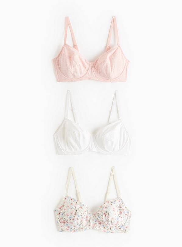 Non Padded T-Shirt Bra 3 Pack 34DD
